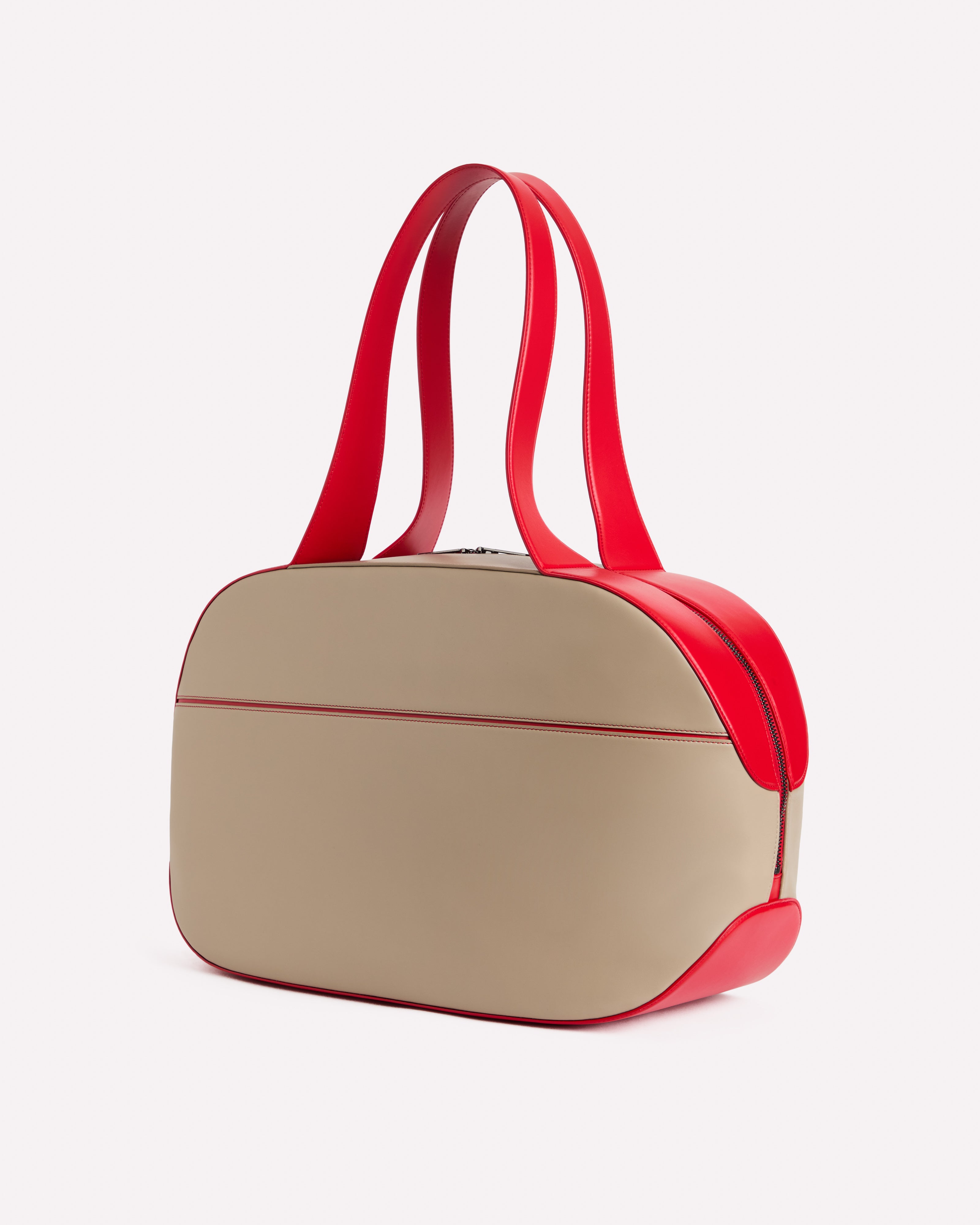 Futa Long Handle Weekender Taupe & Papavero - Back