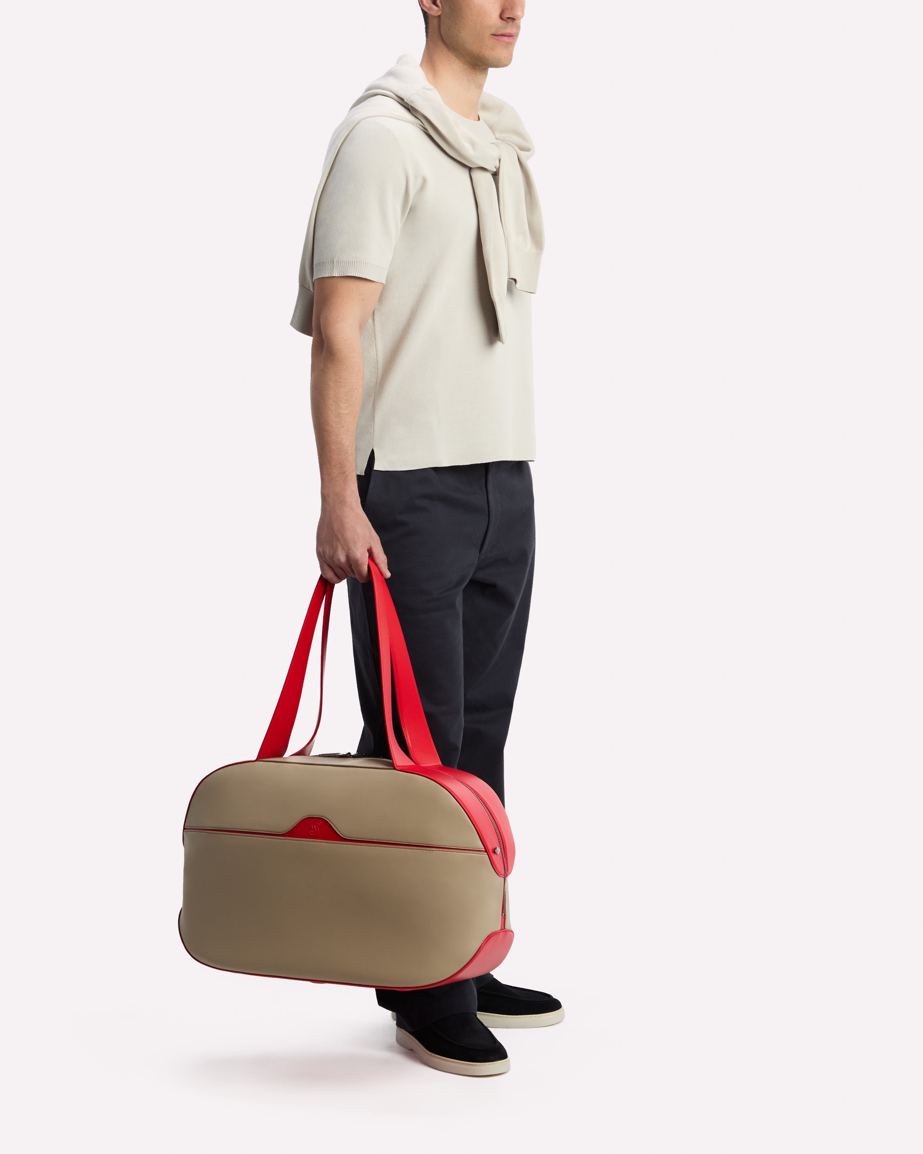 Futa Long Handle Weekender Taupe & Papavero - Model