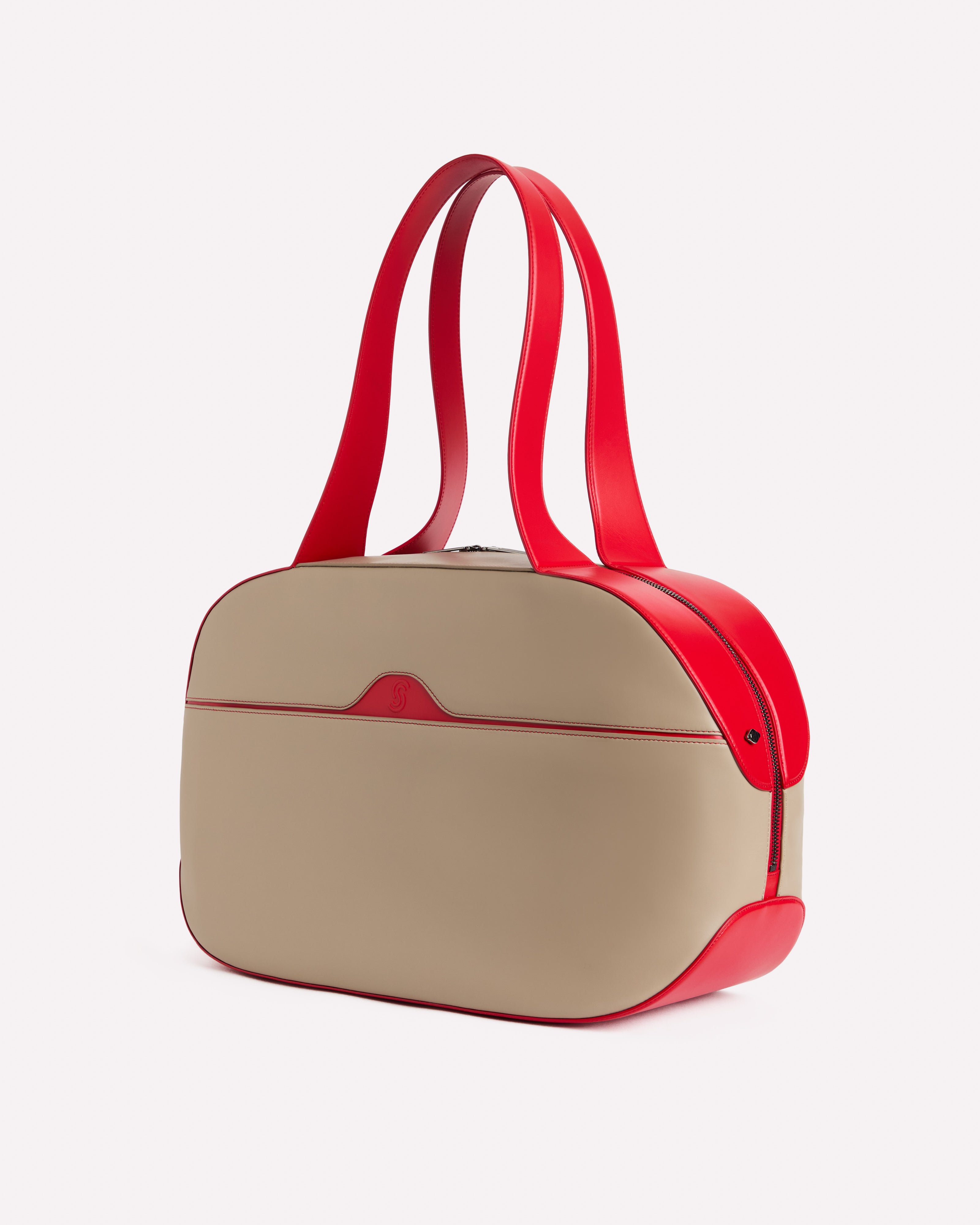 Futa Long Handle Weekender Taupe & Papavero - Side