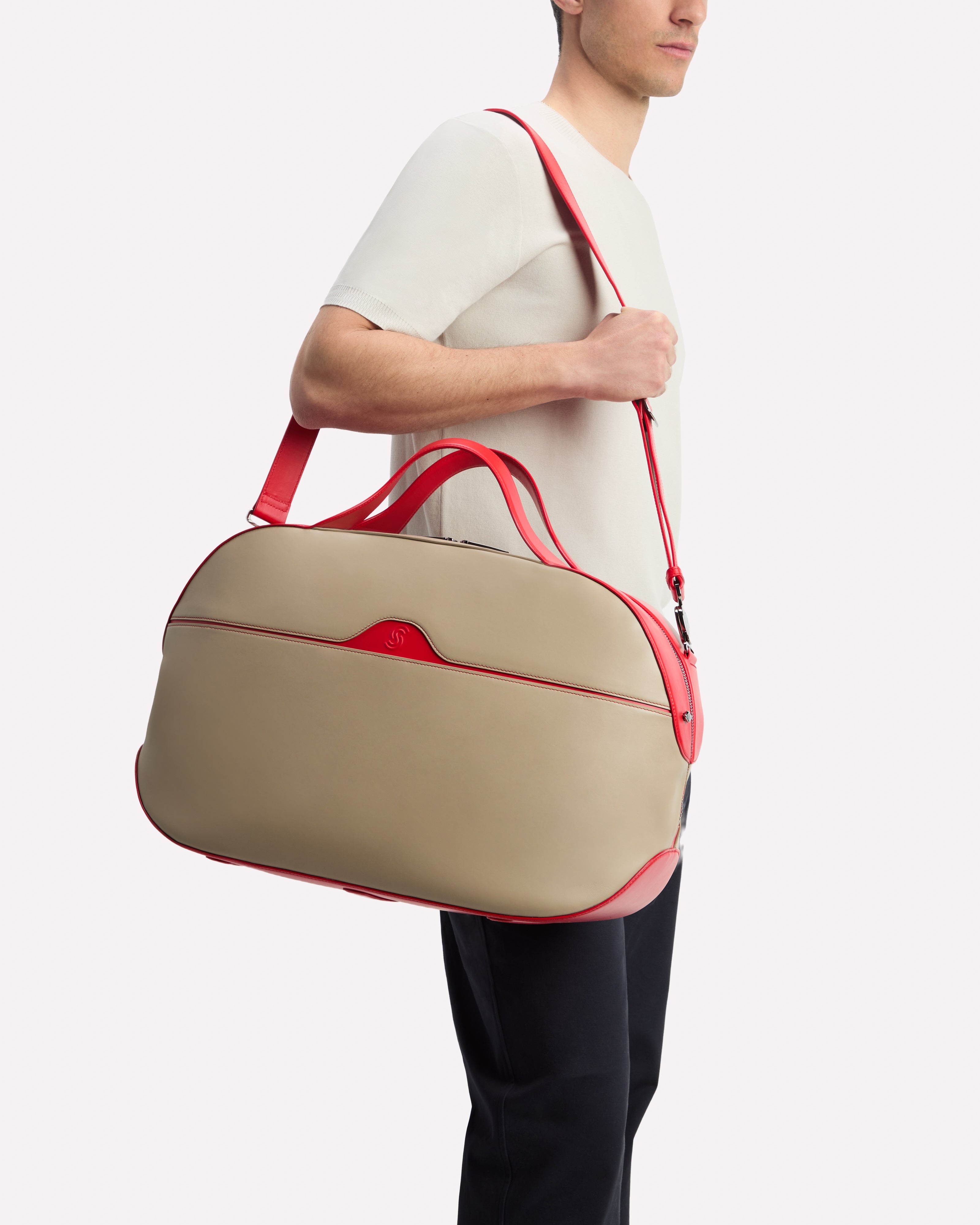 Stelvio Short Handle Weekender Taupe & Papavero - Model