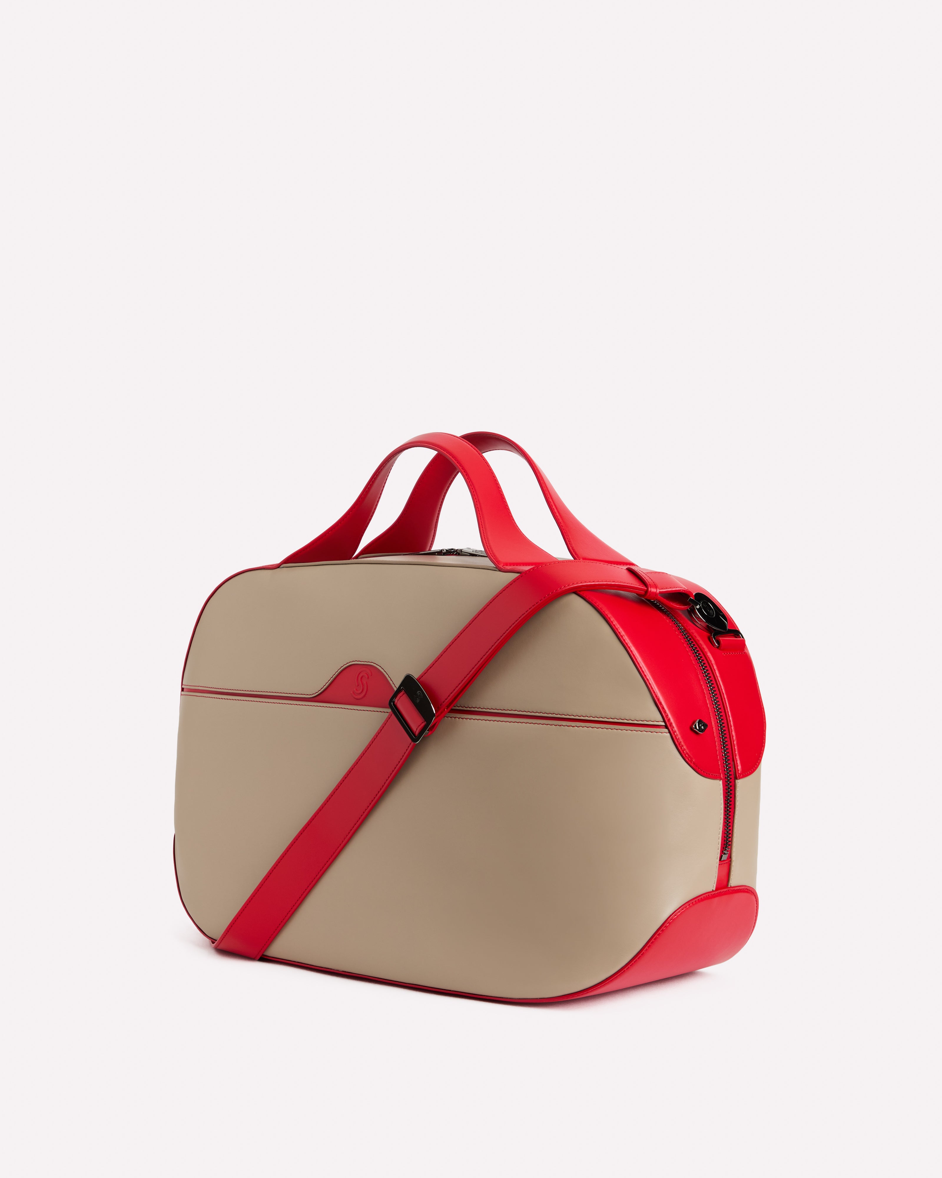 Stelvio Short Handle Weekender Taupe & Papavero - Side