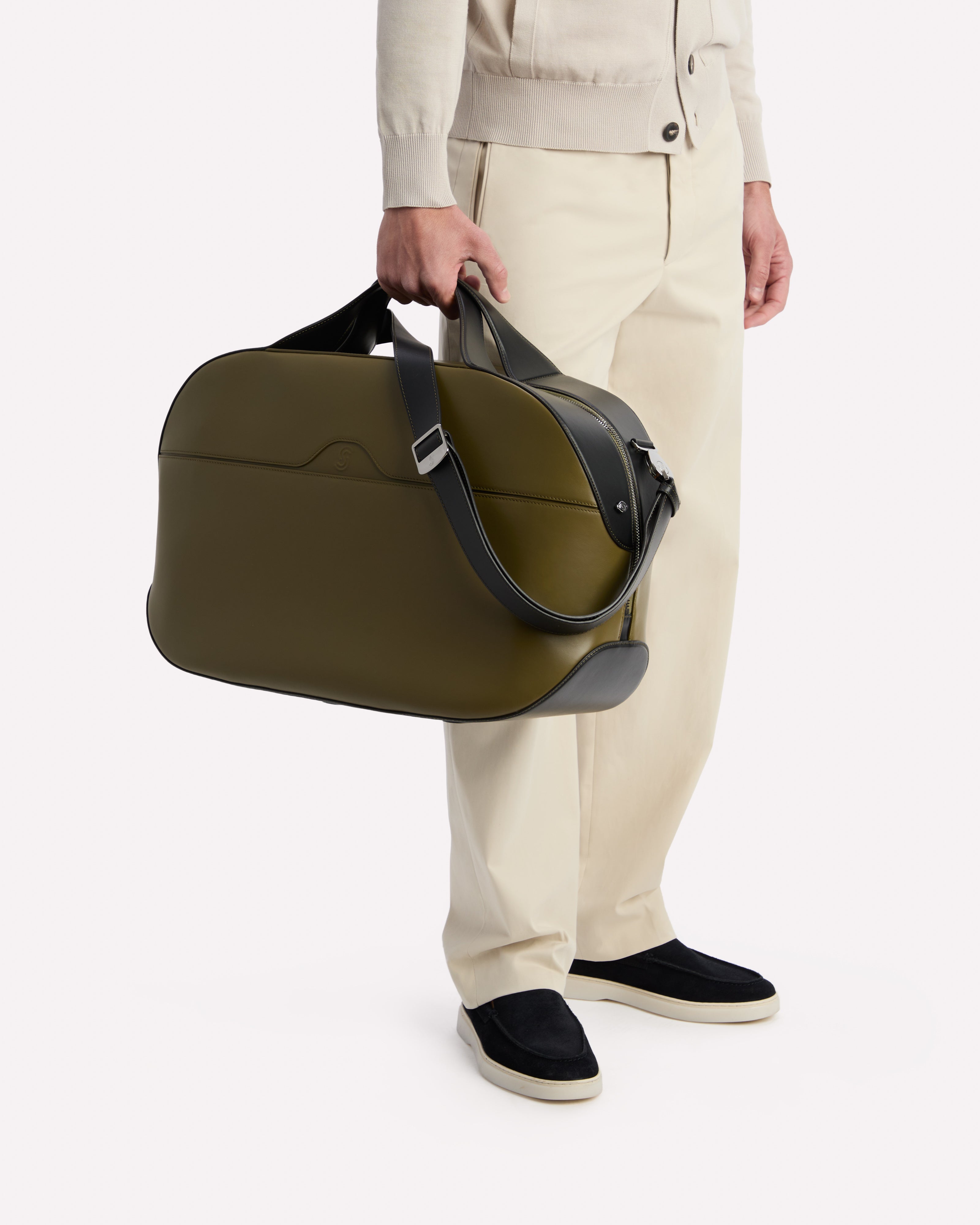 Stelvio Short Handle Weekender Khaky & Nero - Model