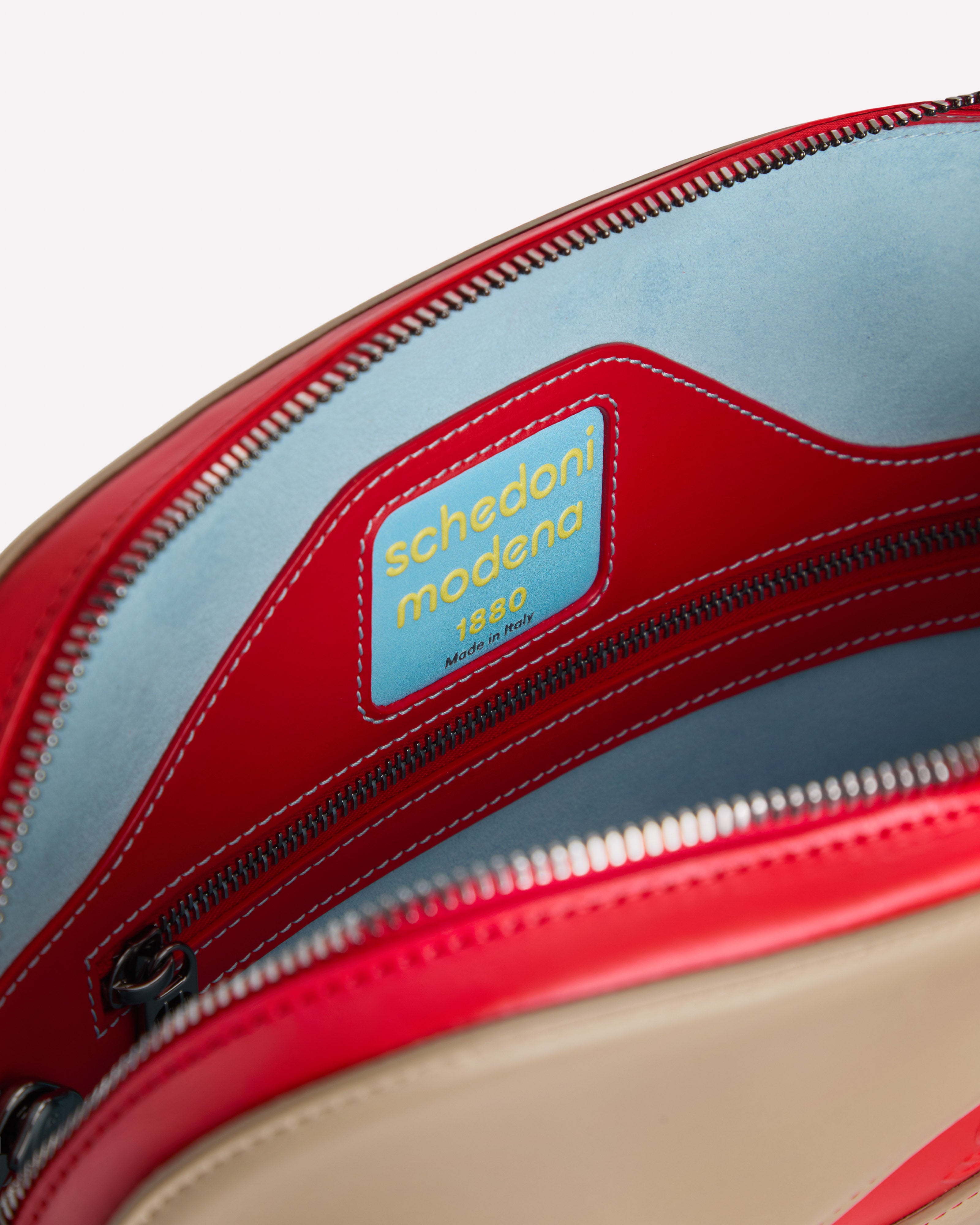 Gargano Pouch Bag Taupe & Papavero - Interior