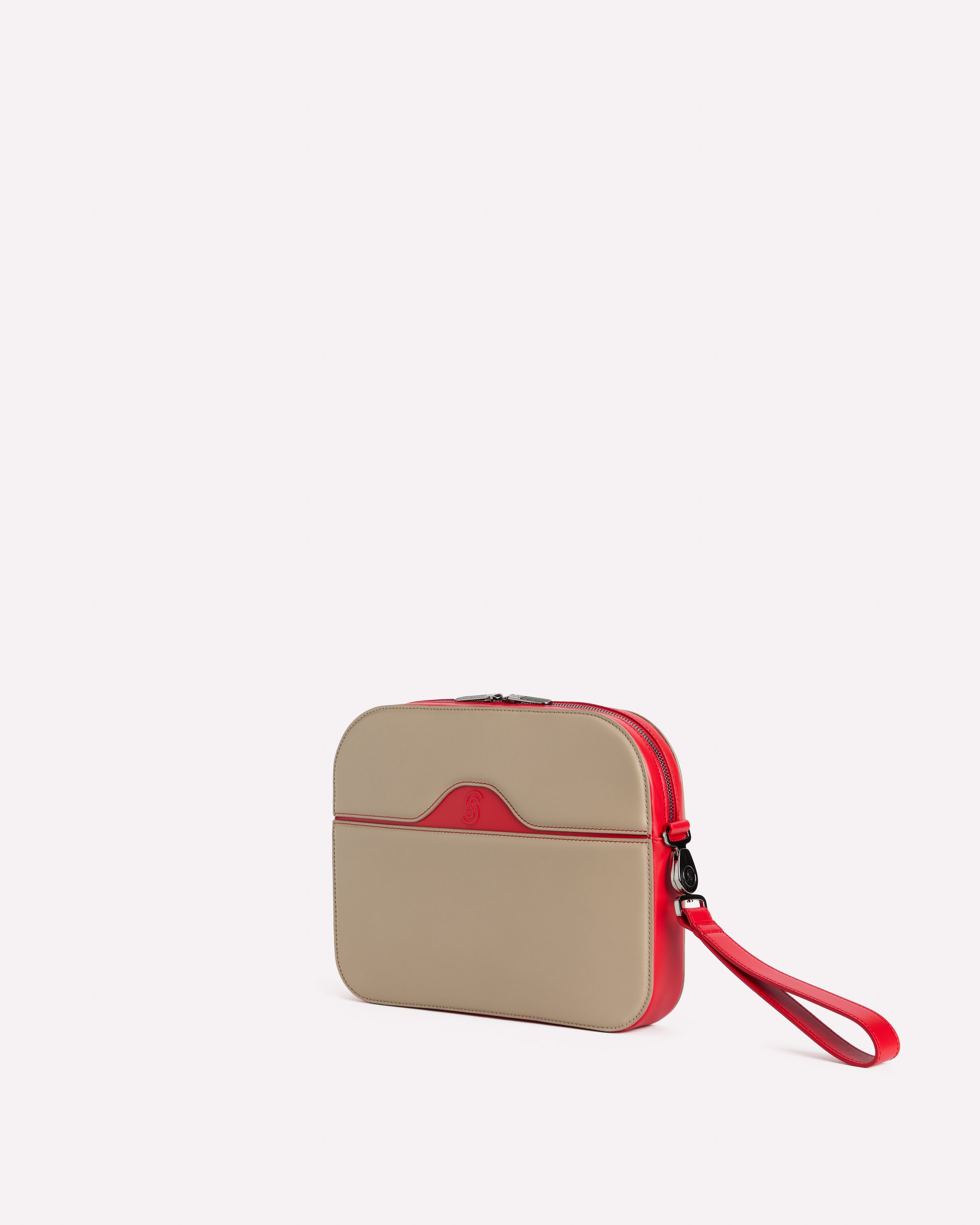 Gargano Pouch Bag Taupe & Papavero - Side