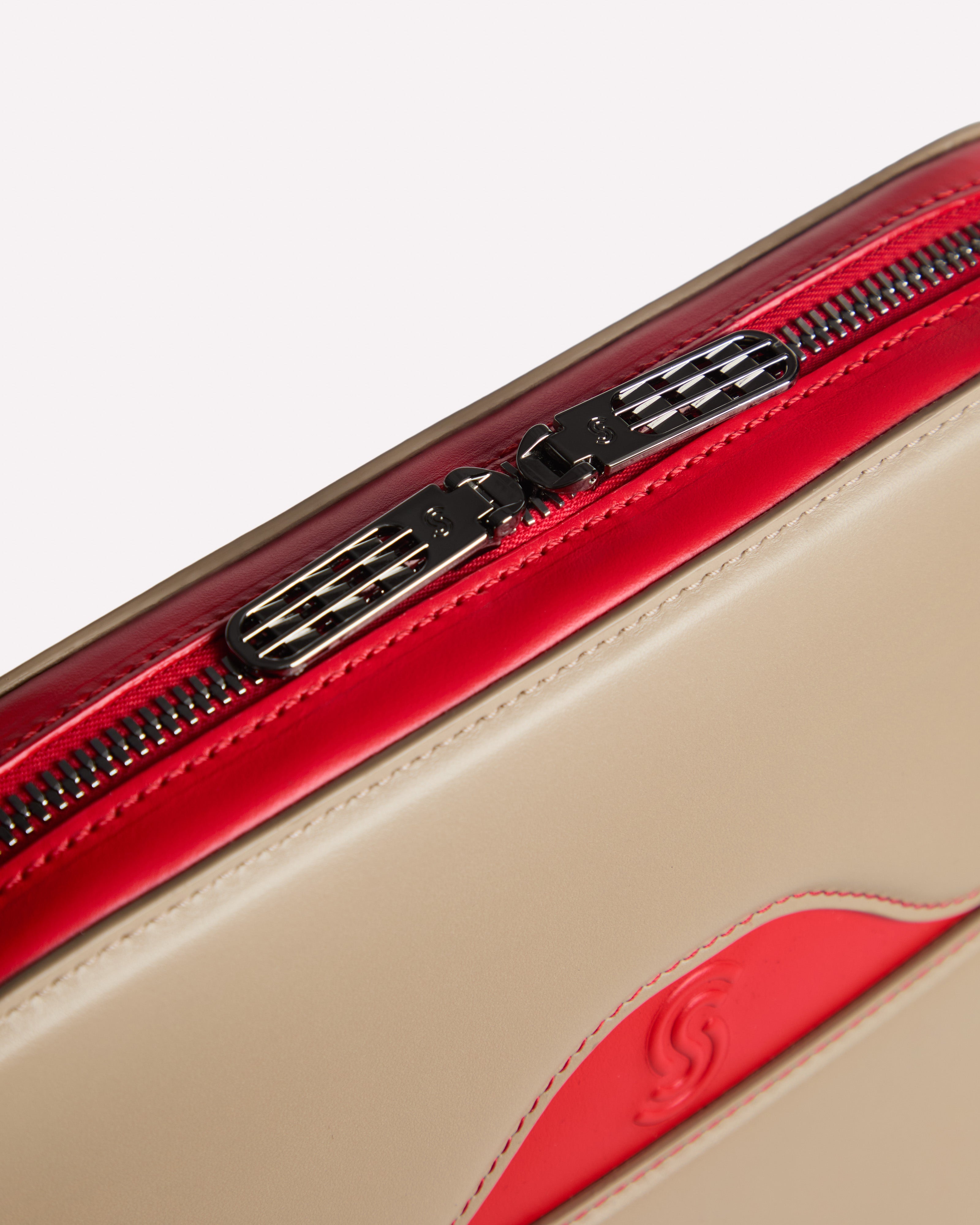 Gargano Pouch Bag Taupe & Papavero - Zipper