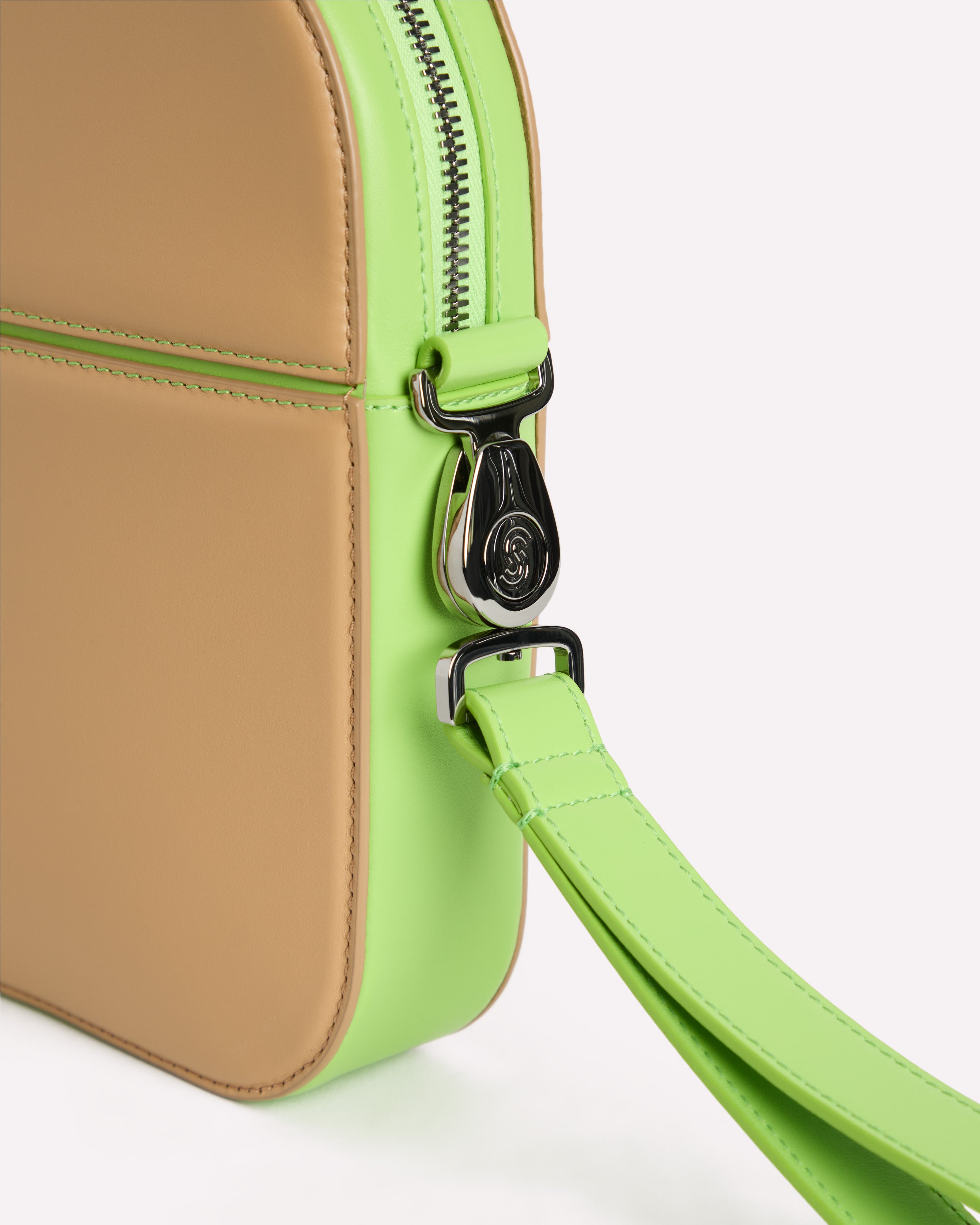 Gargano Pouch Bag Ecru & Erba - Hardware