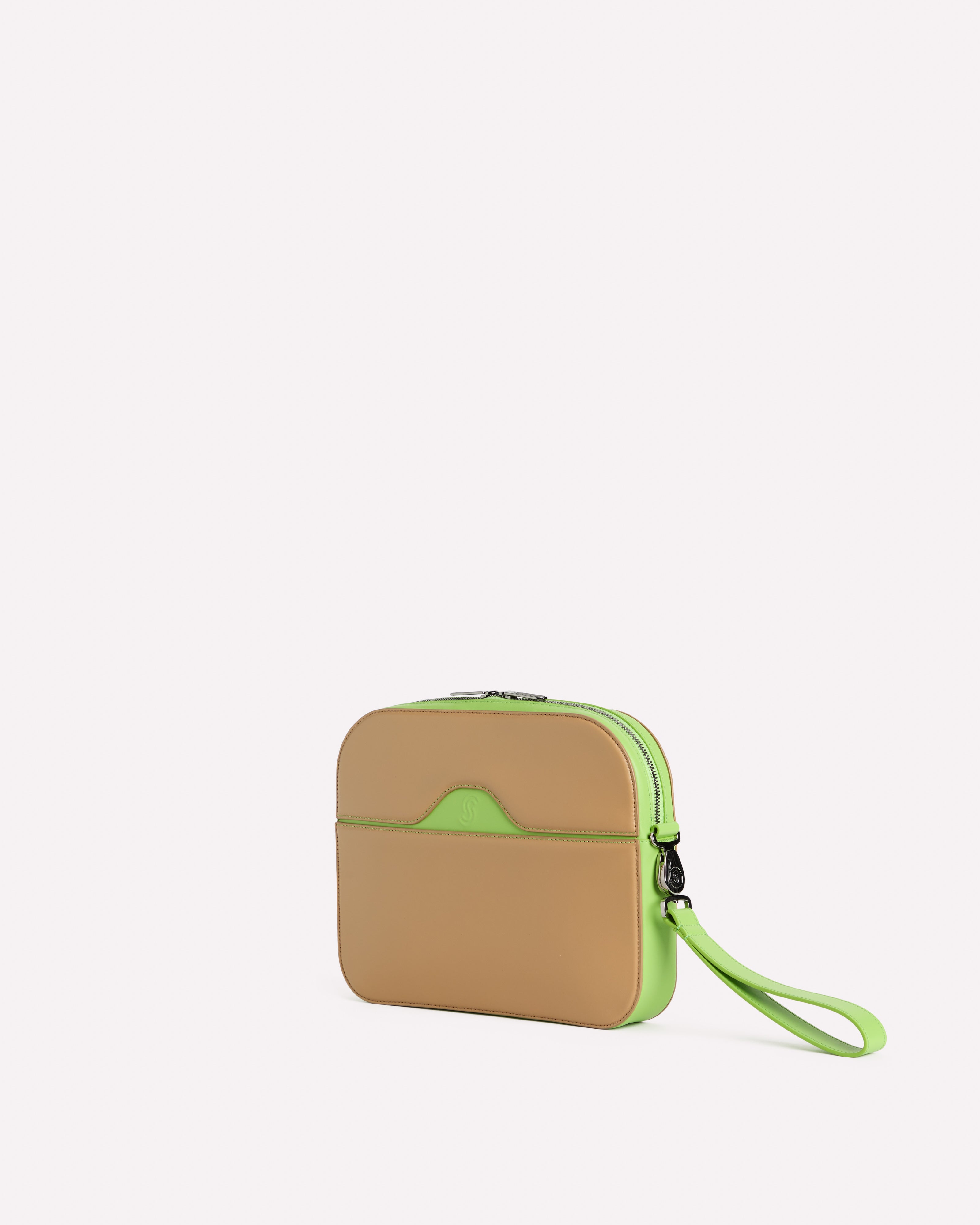 Gargano Pouch Bag Ecru & Erba - Side