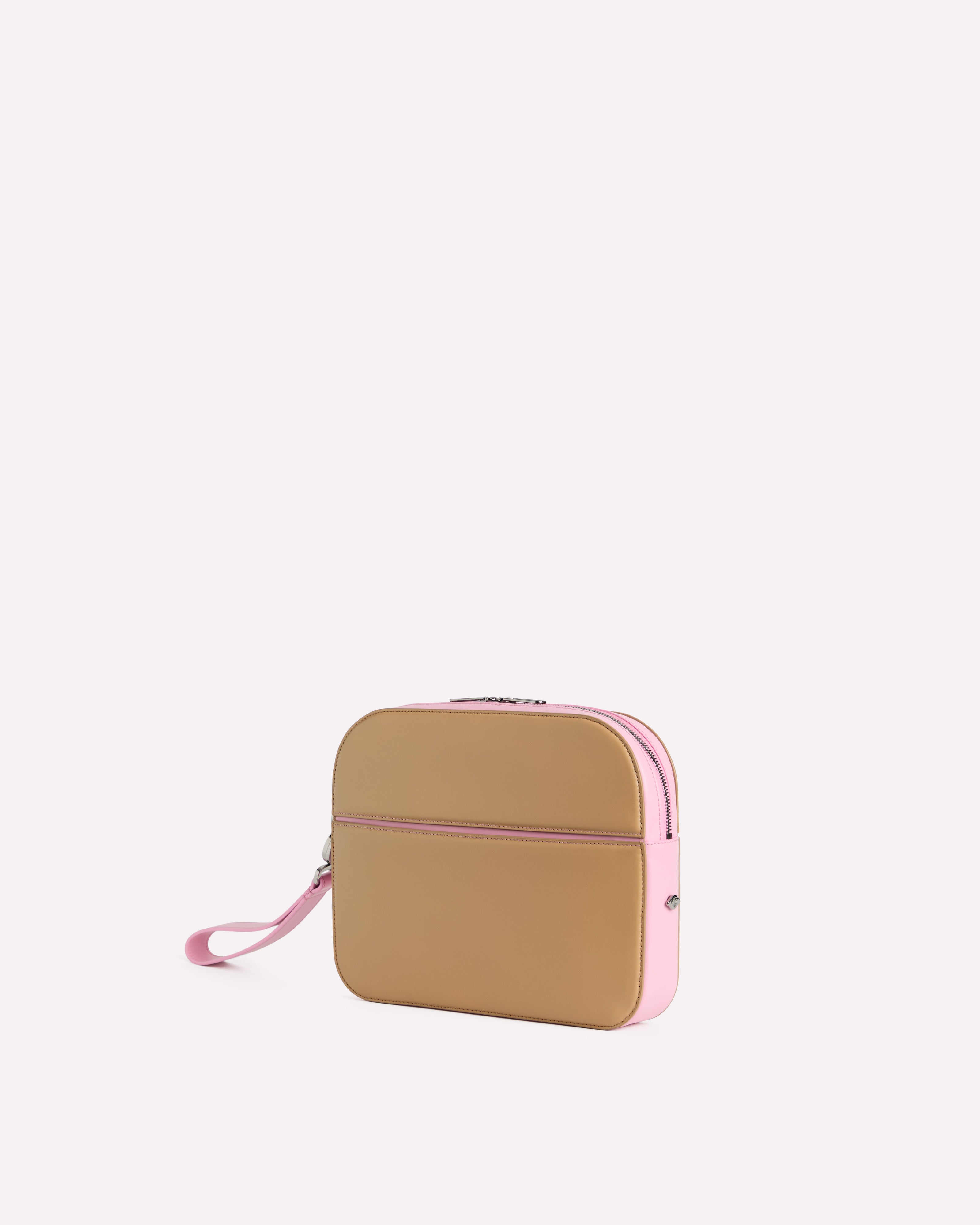 Gargano Pouch Bag Ecru & Baby Pink - Back