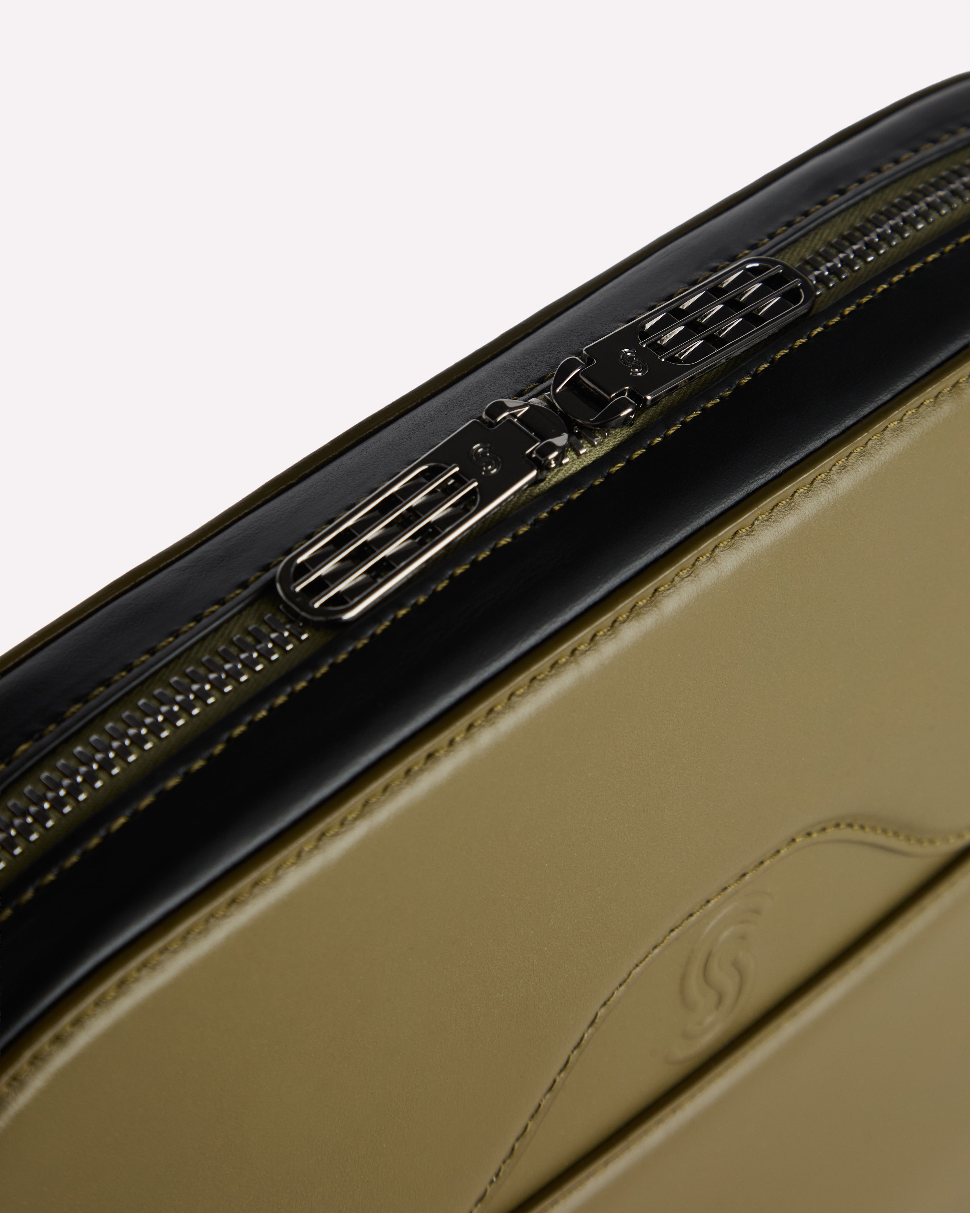 Gargano Pouch Bag Khaky & Nero - Hardware