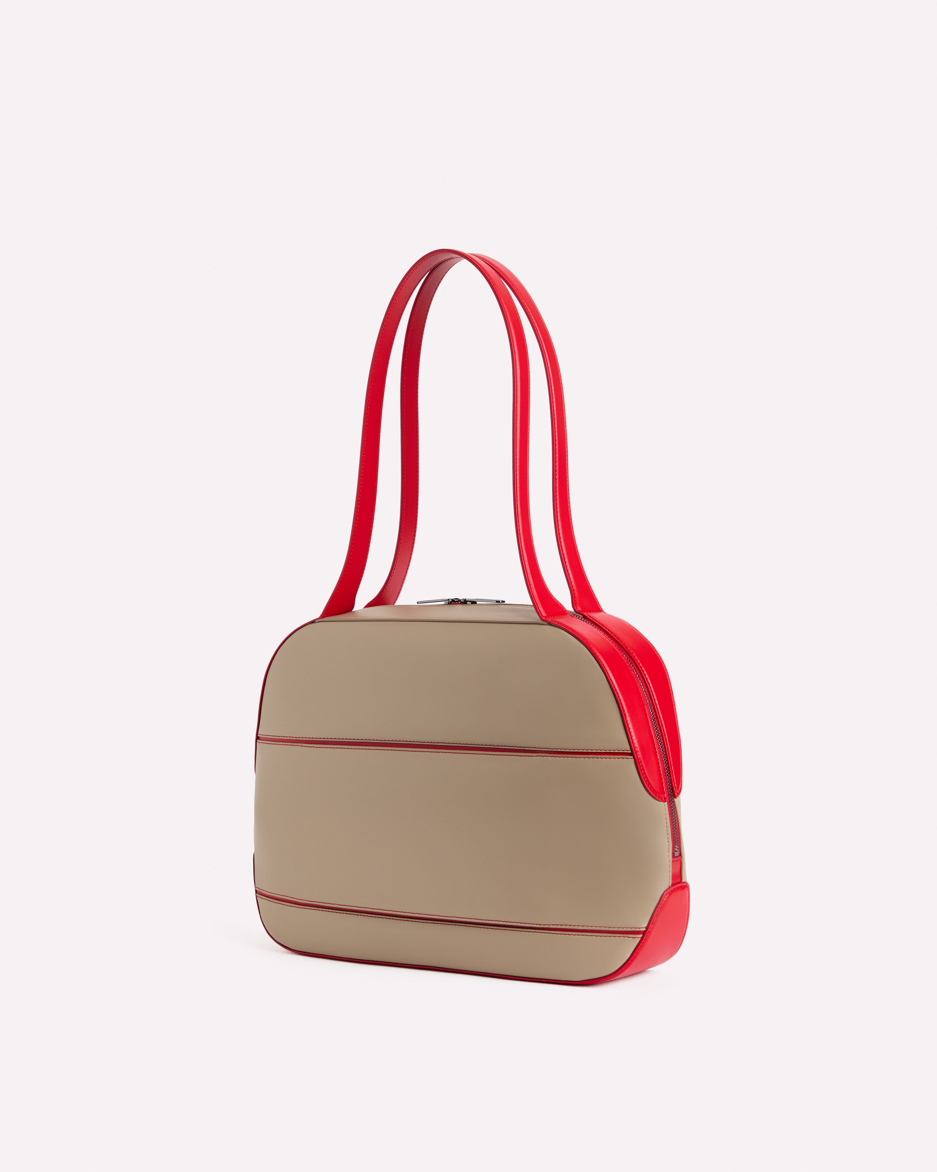 Langhe Business Bag Taupe & Papavero - Back