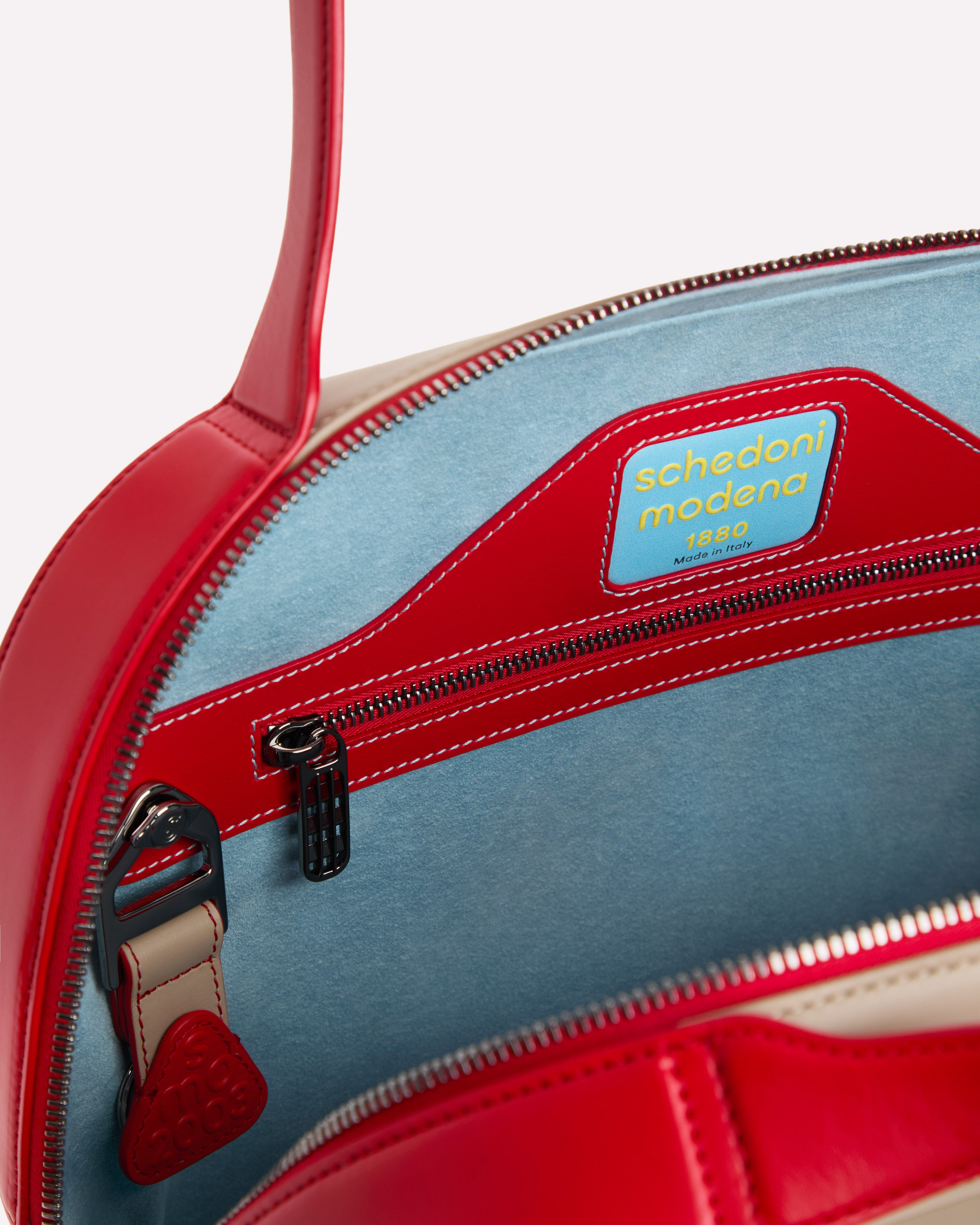 Langhe Business Bag Taupe & Papavero - Interior