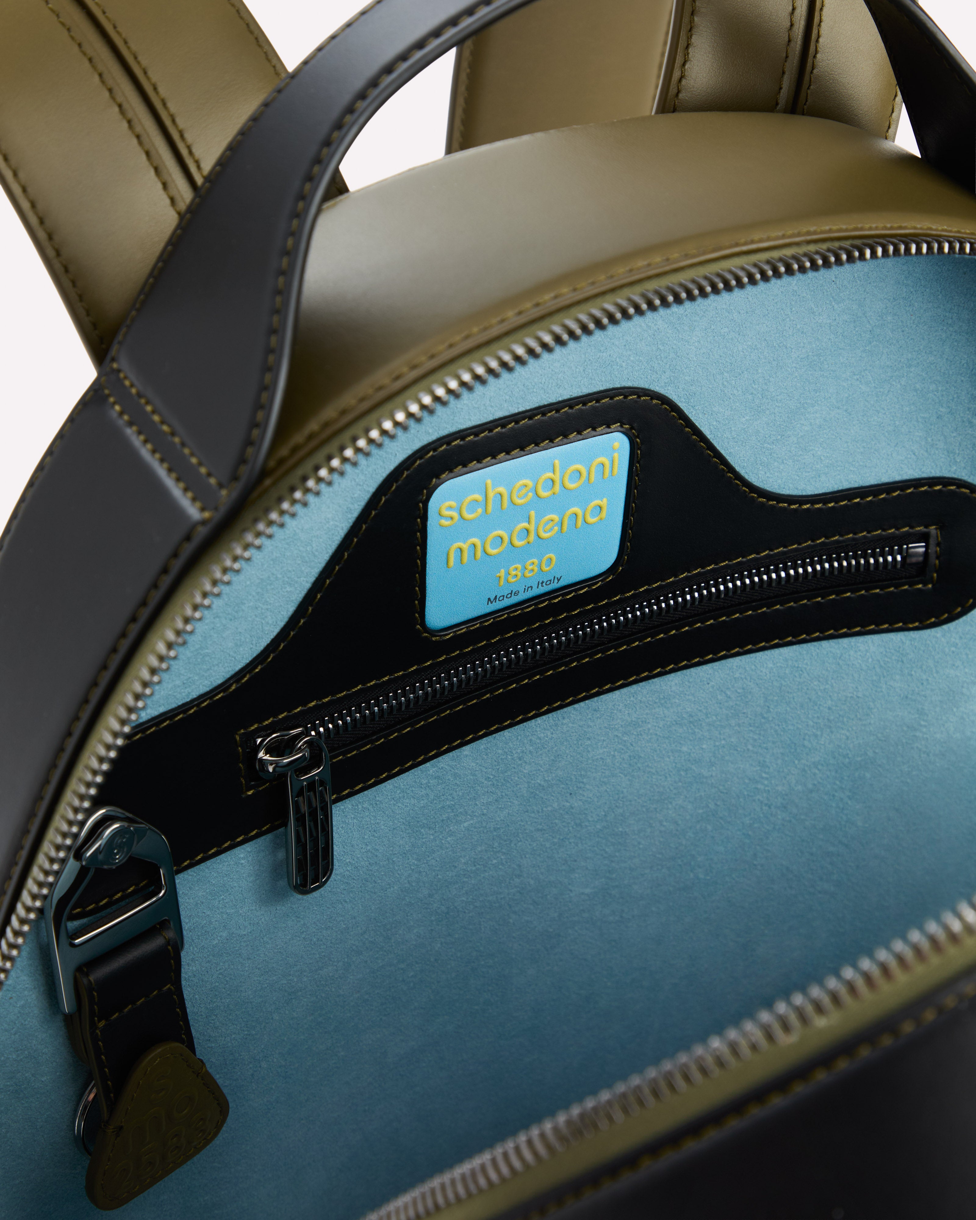 Bellagio Backpack Khaky & Nero - Interior