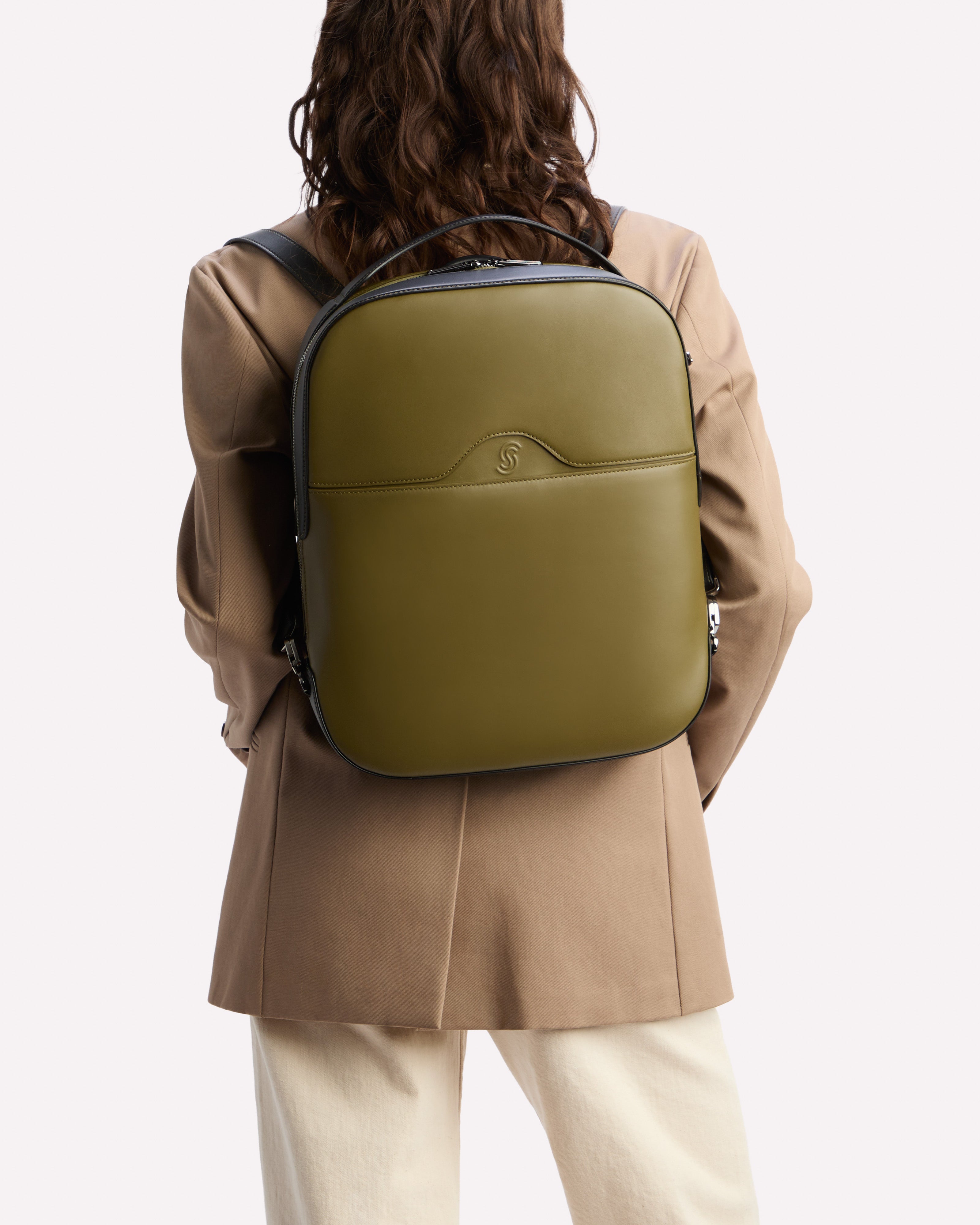 Bellagio Backpack Khaky & Nero - Modelbackpack