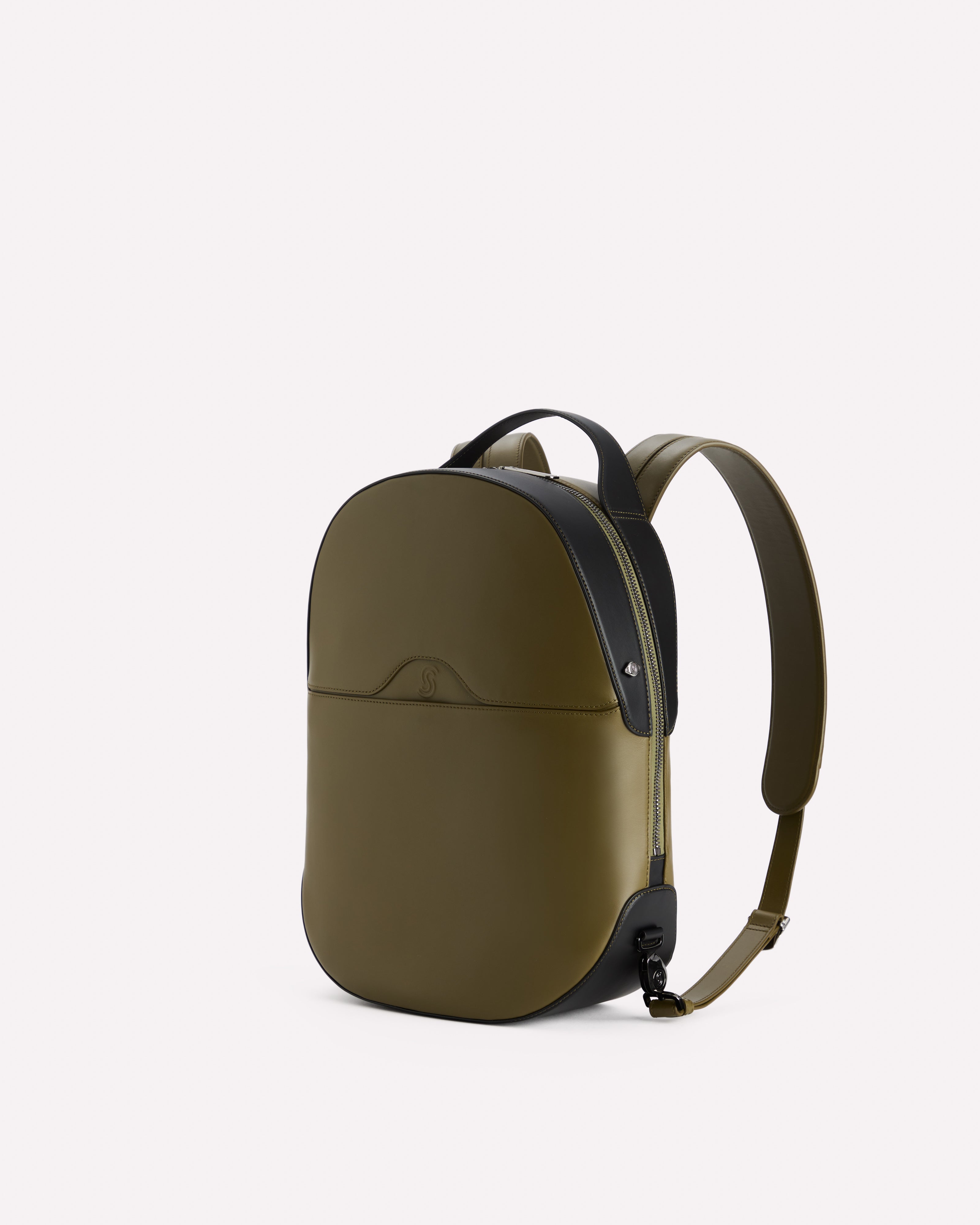 Bellagio Backpack Khaky & Nero - Side