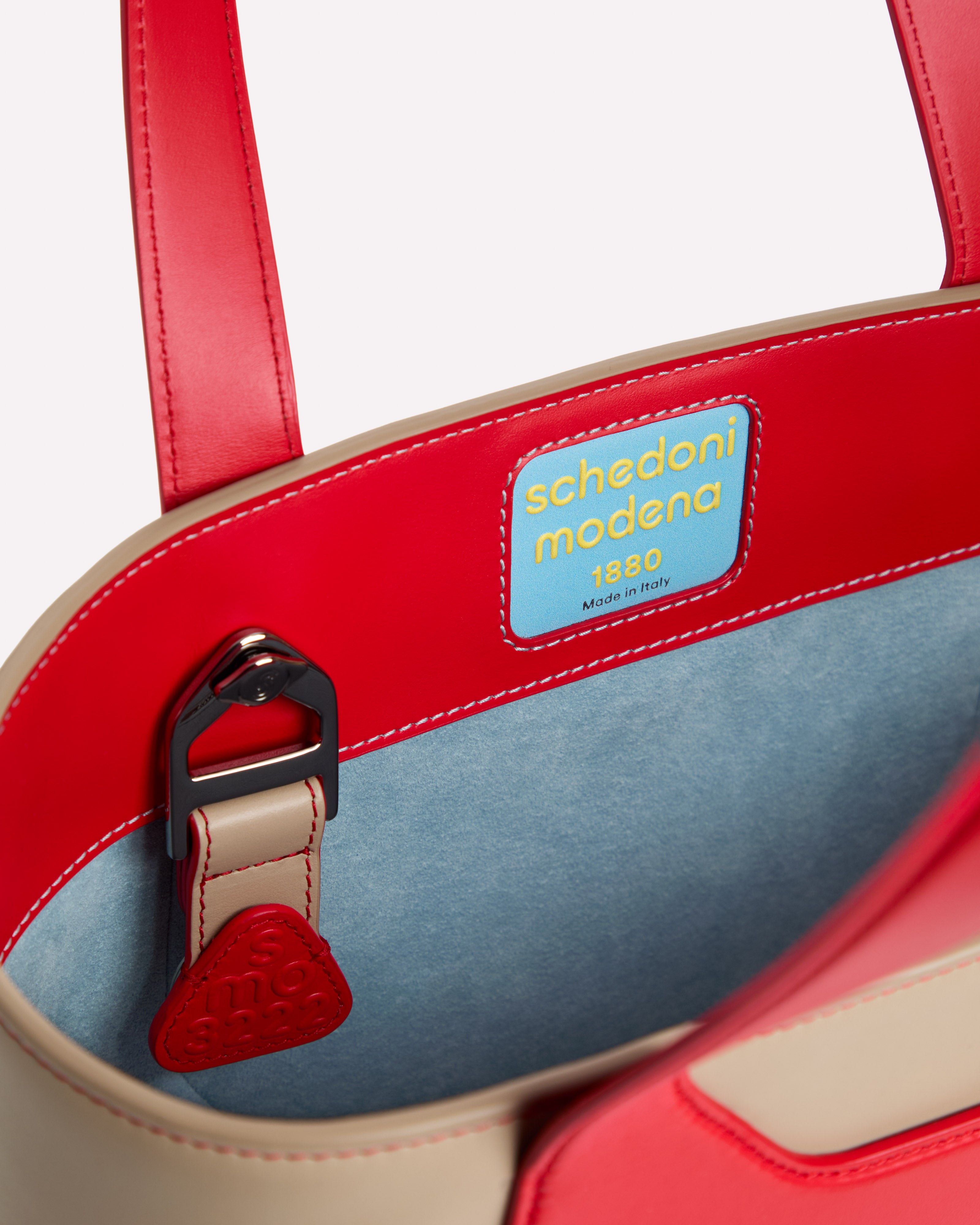 Chianti Tote Bag Taupe & Papavero - Interior