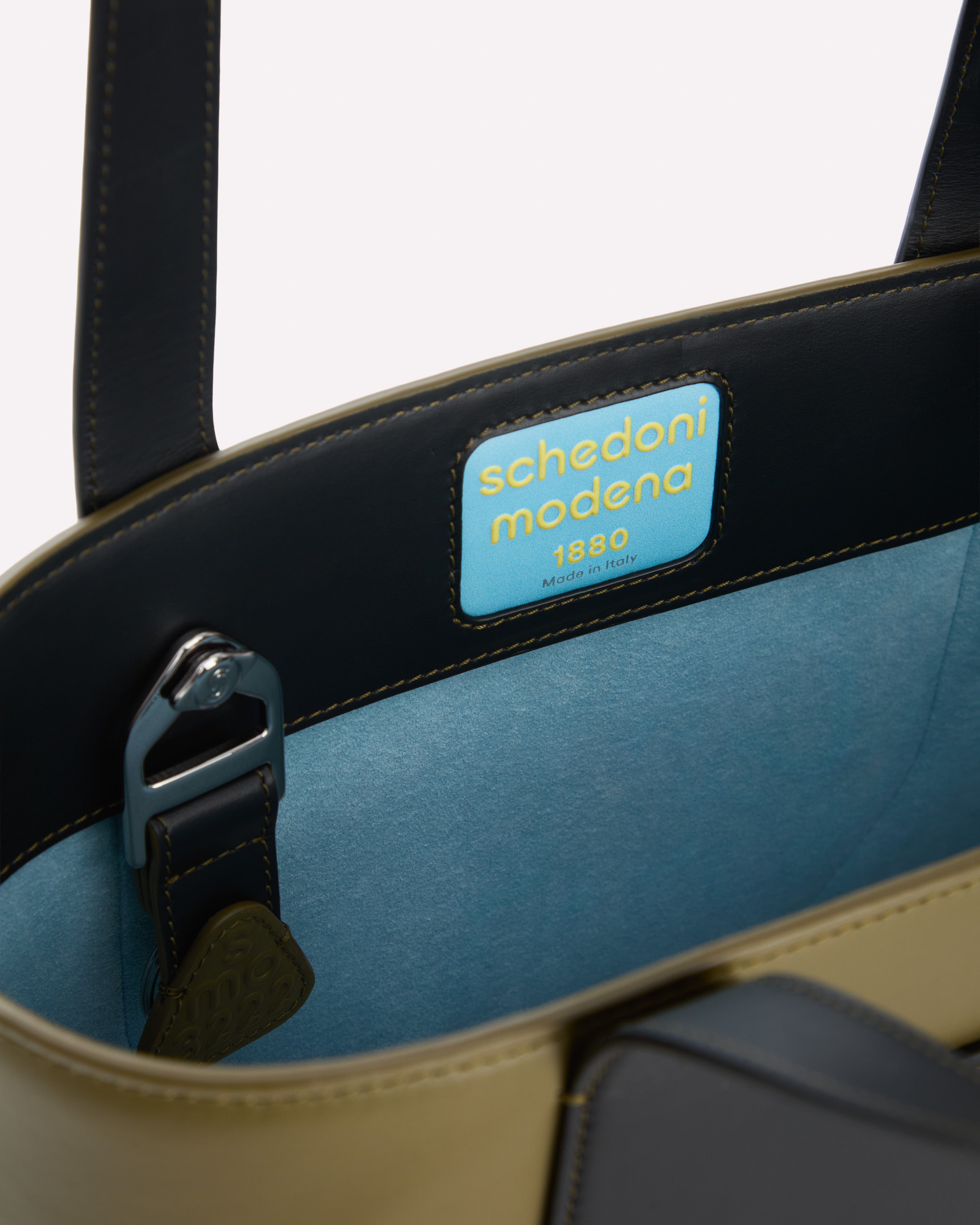 Chianti Tote Bag Khaky & Nero - Interior