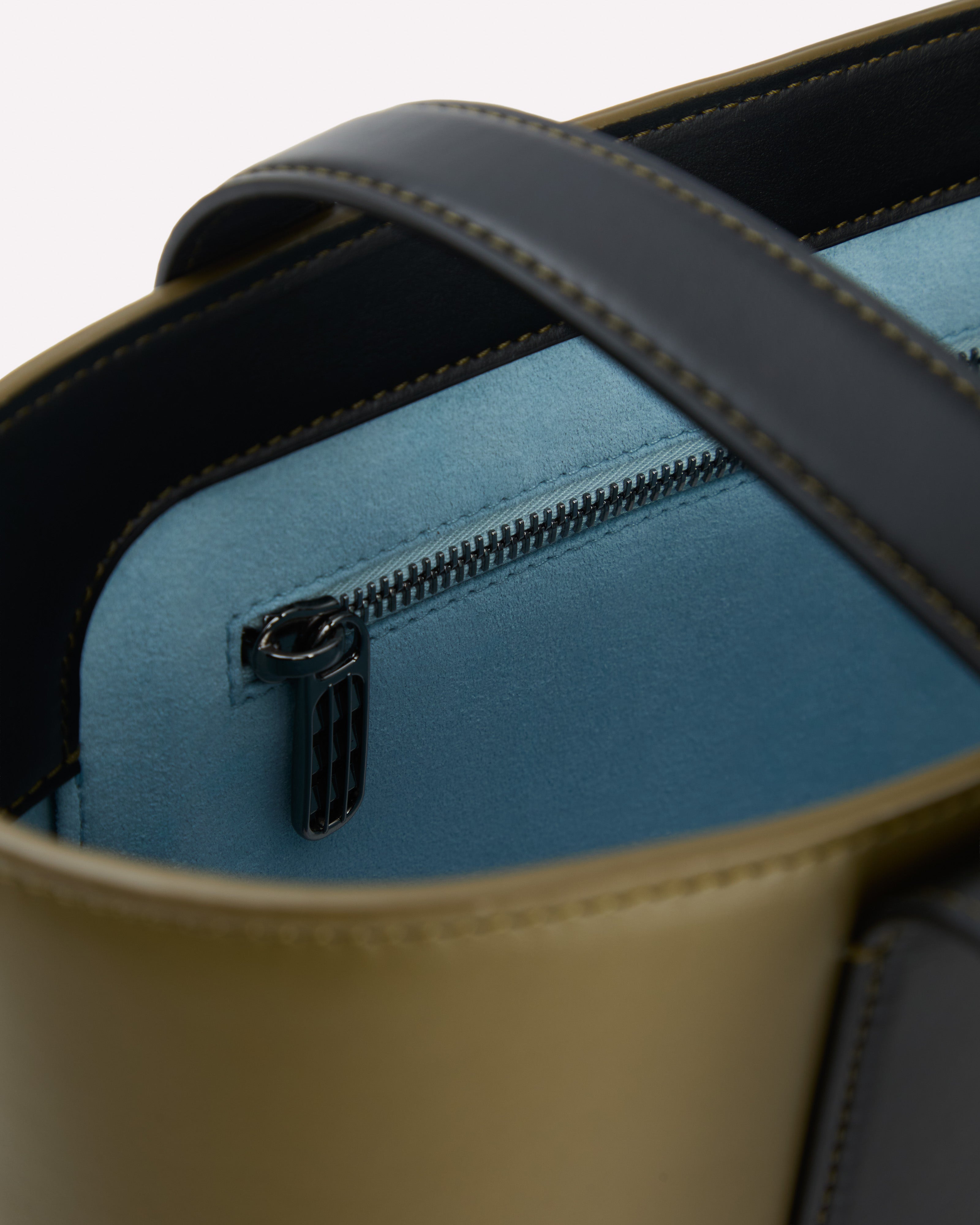 Chianti Tote Bag Khaky & Nero - Internalzipper