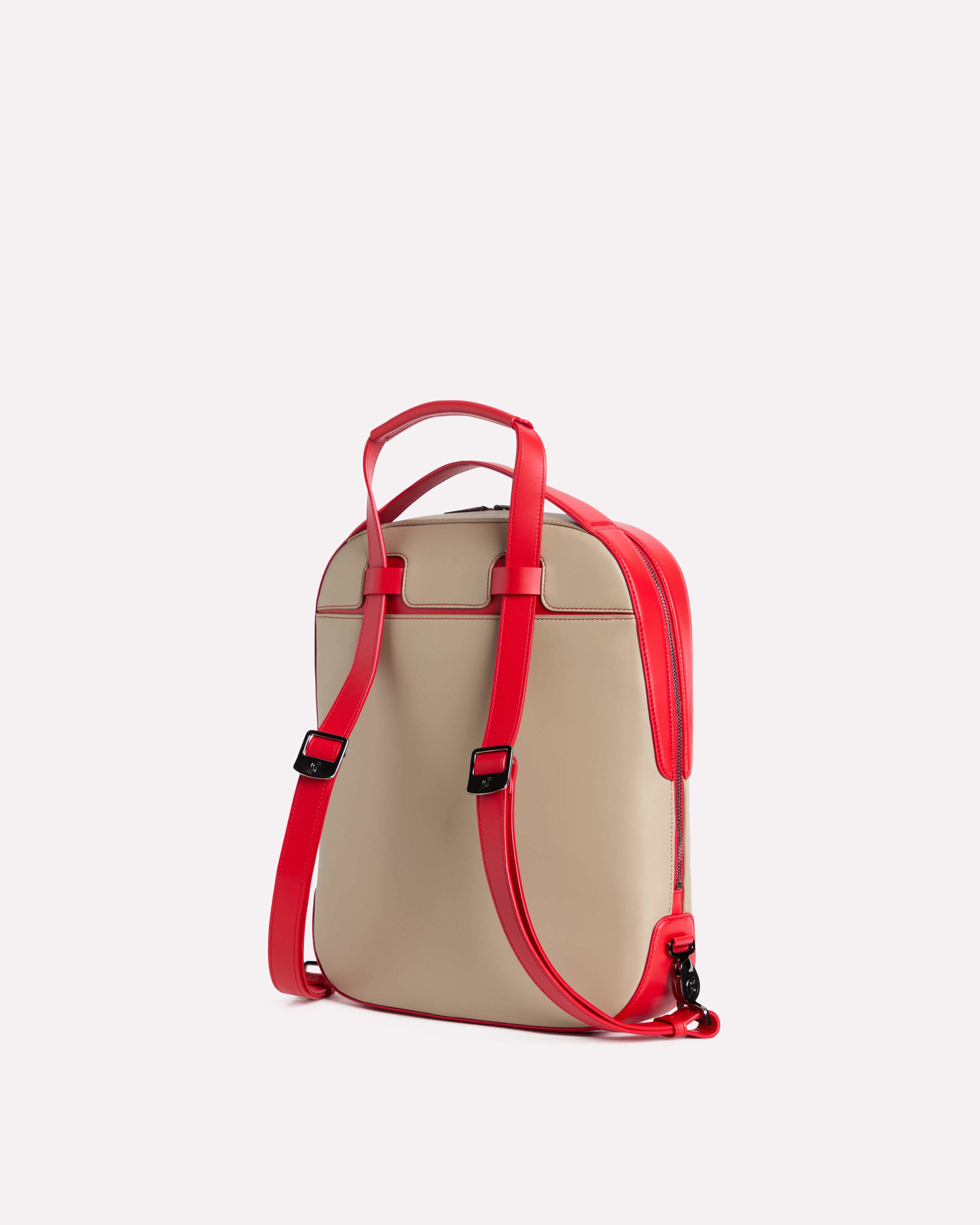 Gardena Convertible Tote Taupe & Papavero - Back