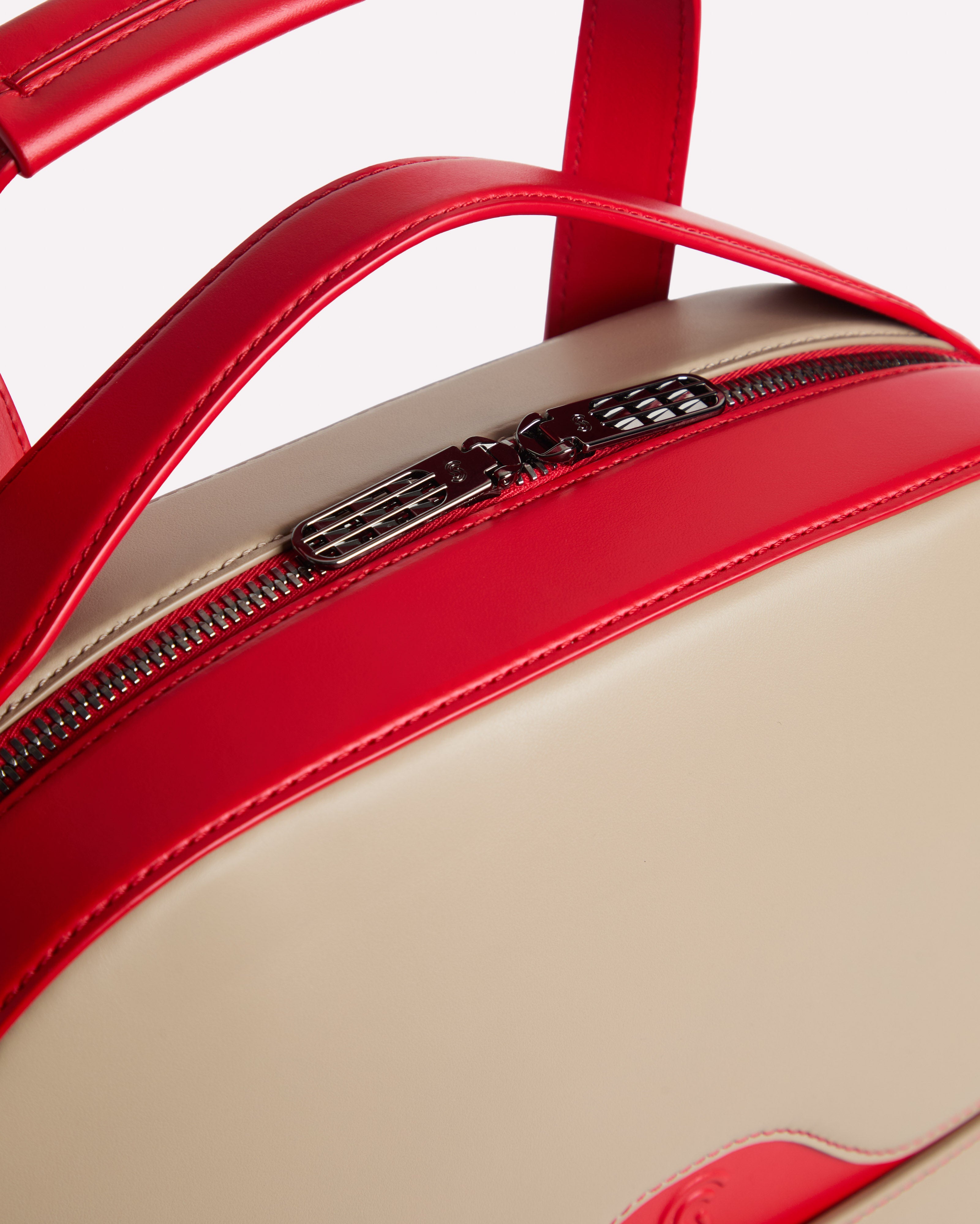 Gardena Convertible Tote Taupe & Papavero - Zipper