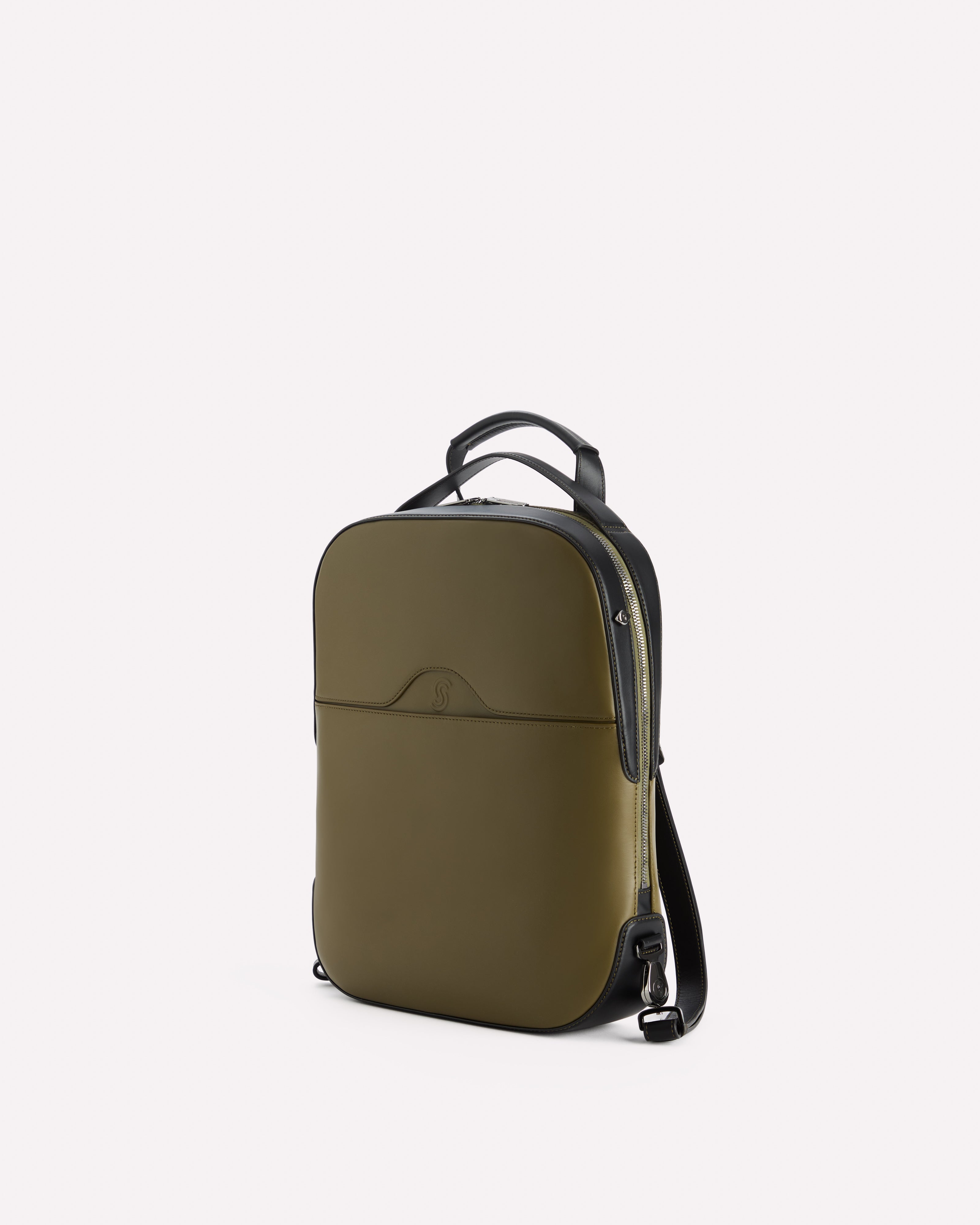 Gardena Convertible Tote Khaky & Nero - Side