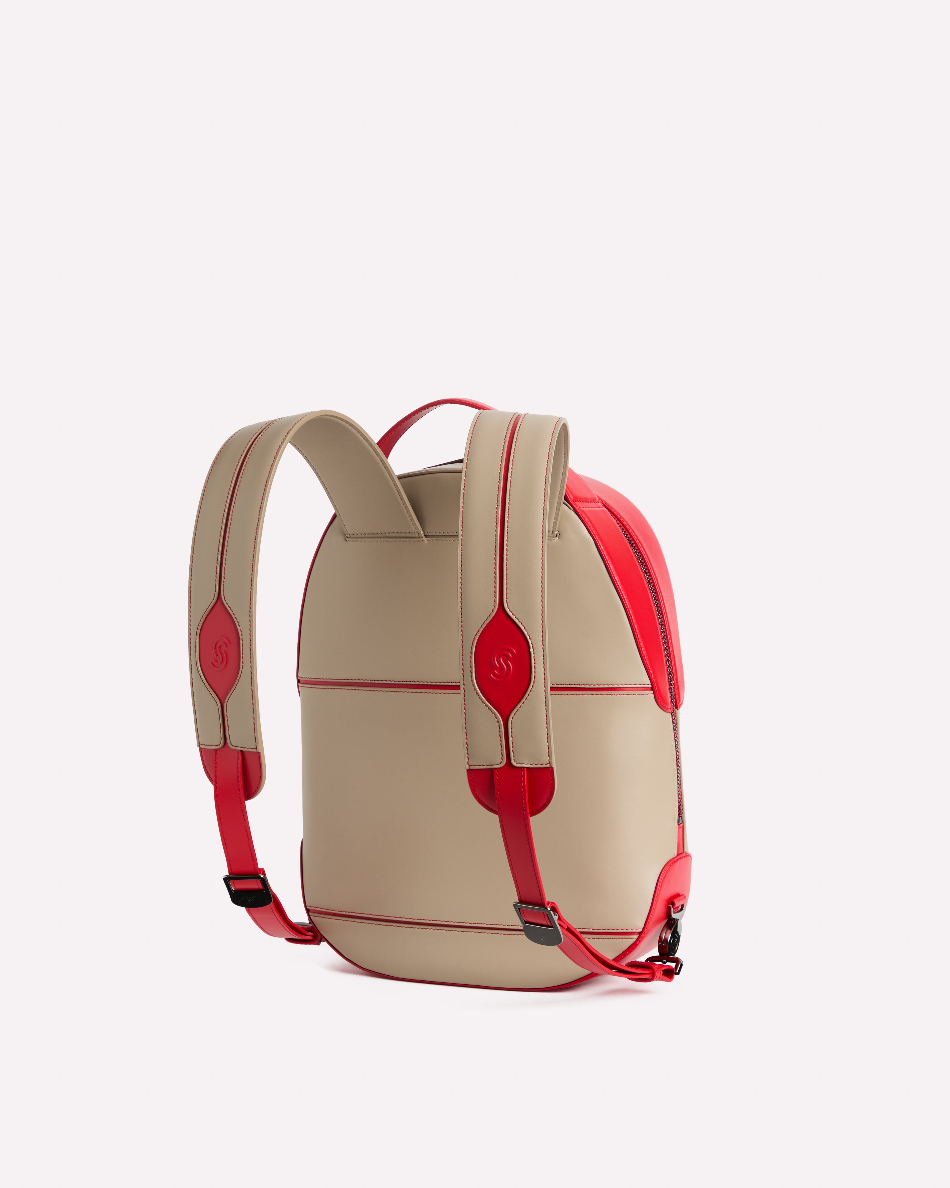 Bellagio Backpack Taupe & Papavero - Front