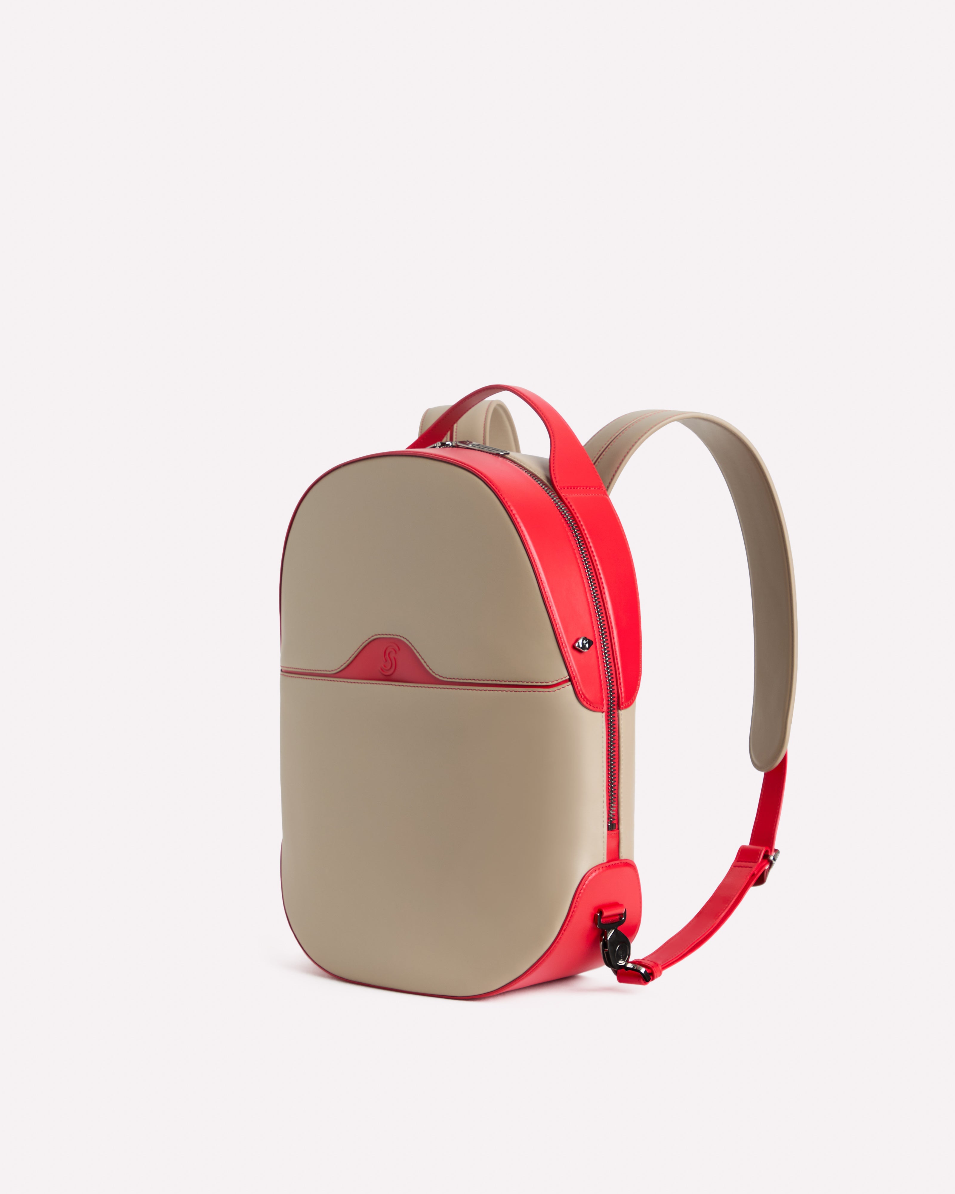 Bellagio Backpack Taupe & Papavero - Side