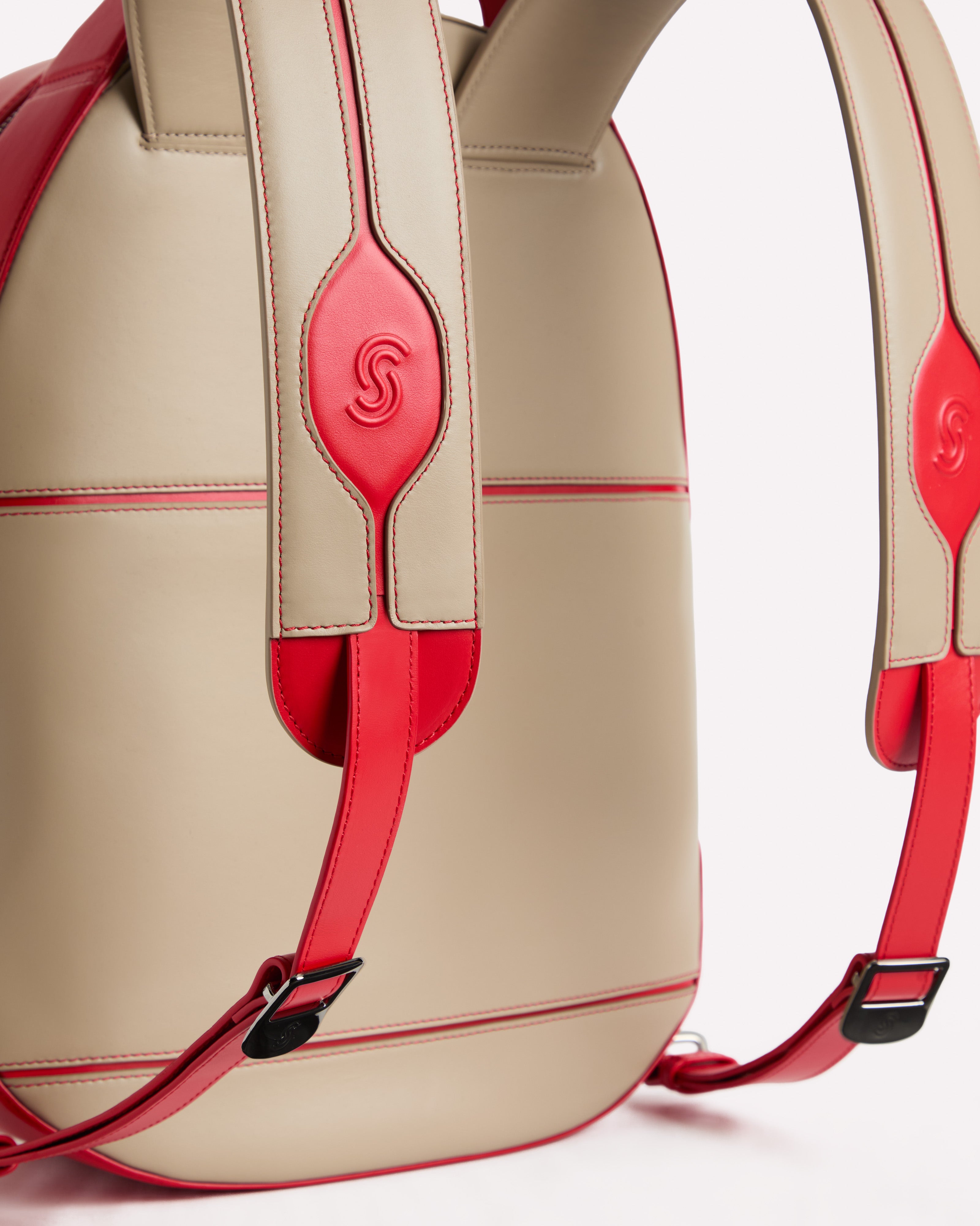 Bellagio Backpack Taupe & Papavero - Straps